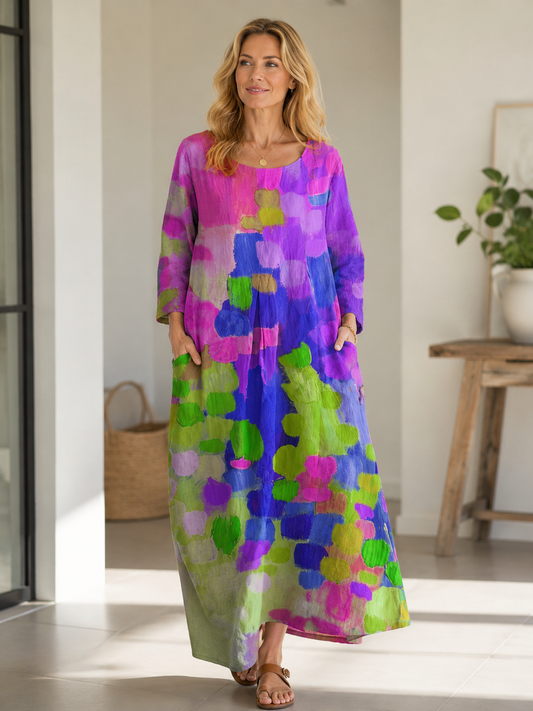 Floréa Abito Floreale Donna in Cotone | Vestito Estivo Leggero ed Elegante
