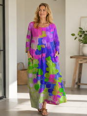 Floréa Abito Floreale Donna in Cotone | Vestito Estivo Leggero ed Elegante