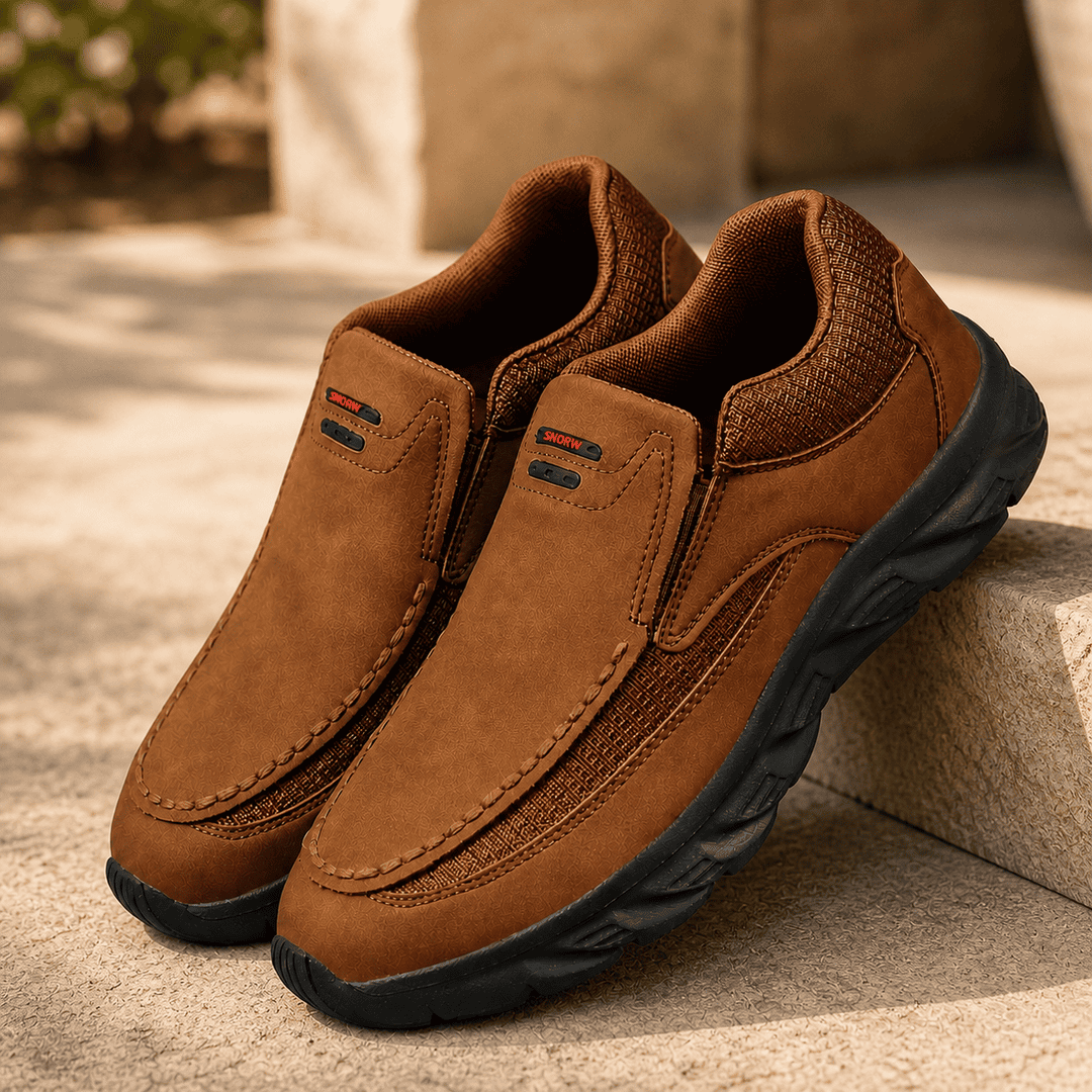 Dario scarpe slip-on da uomo con finitura liscia premium e suola robusta