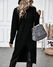 Maglione vestito donna marrone autunno inverno primavera