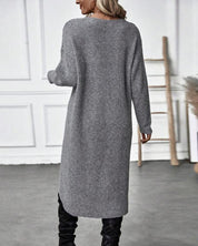 Elara vestito maglione donna vista frontale colore grigio