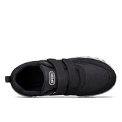 Coppia scarpe ortopediche Elvio nero e blu scuro su sfondo neutro
