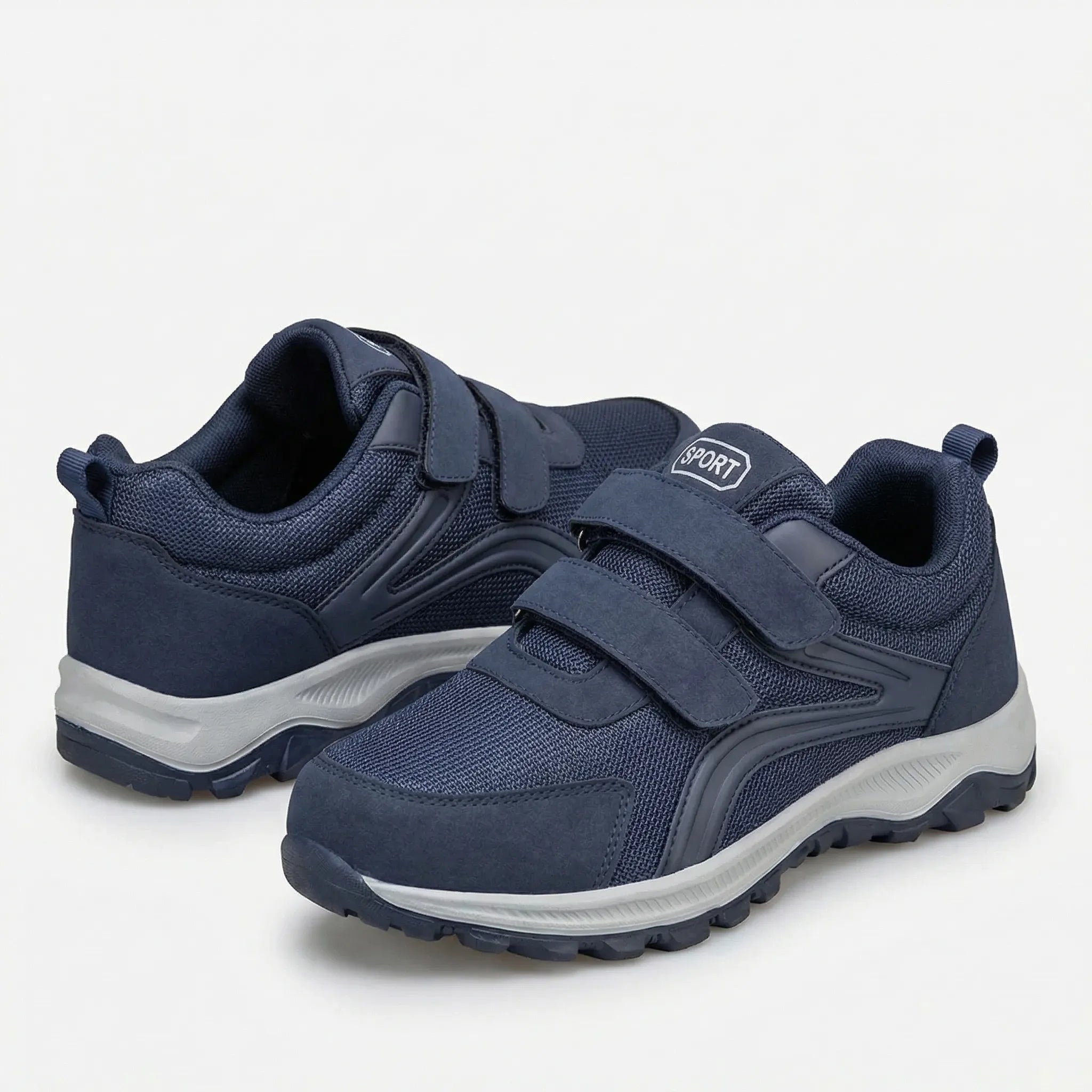 Elvio scarpe ortopediche blu scuro, vista della suola inferiore