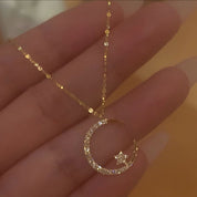 Francesca | Elegante Celestiale Collana Luna e Stella