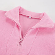 Norevia felpa pile donna colore lilla - vista laterale