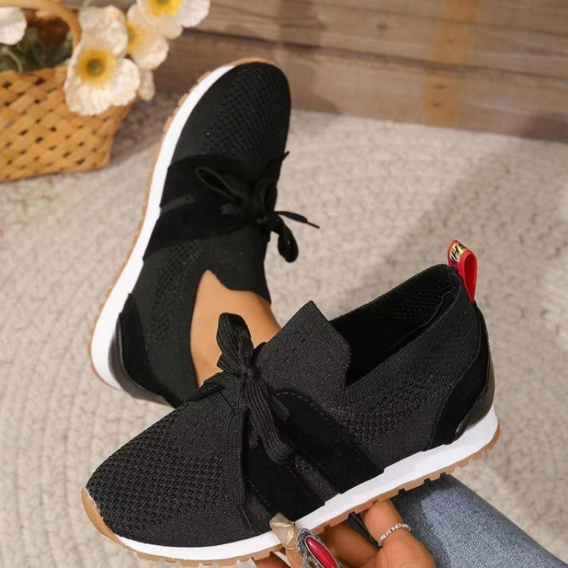Fiora sneaker ortopediche donna slip-on con struttura a maglia, vista laterale
