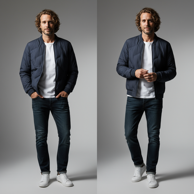 Enzo Rivetti™ – Giacca Bomber Trapuntata Uomo