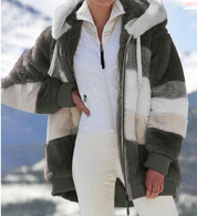 Giacca multicolore donna lunghezza media manica lunga