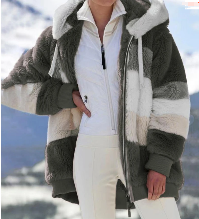 Giacca multicolore donna lunghezza media manica lunga