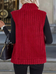 Gilet in pile donna azzurro vista laterale taglia grande