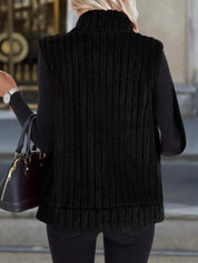 Gilet in pile taglia forte donna vista frontale