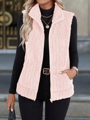 Gilet pile donna taglie forti colore azzurro cielo