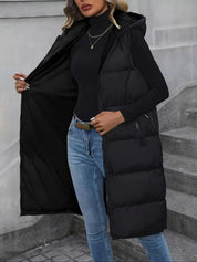 Gilet lungo imbottito donna taglia XL vestibilità intera