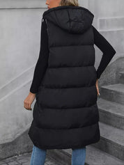 Gilet lungo imbottito 100% poliestere donna autunno