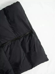 Gilet lungo imbottito donna chiusura zip stile moderno