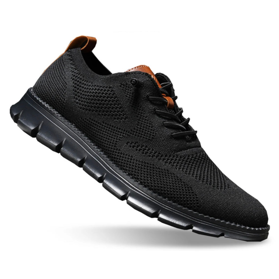 Scarpe da camminata Giordano nere comfort immediato senza rodaggio