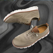 Giordano scarpe colore oliva con struttura traspirante