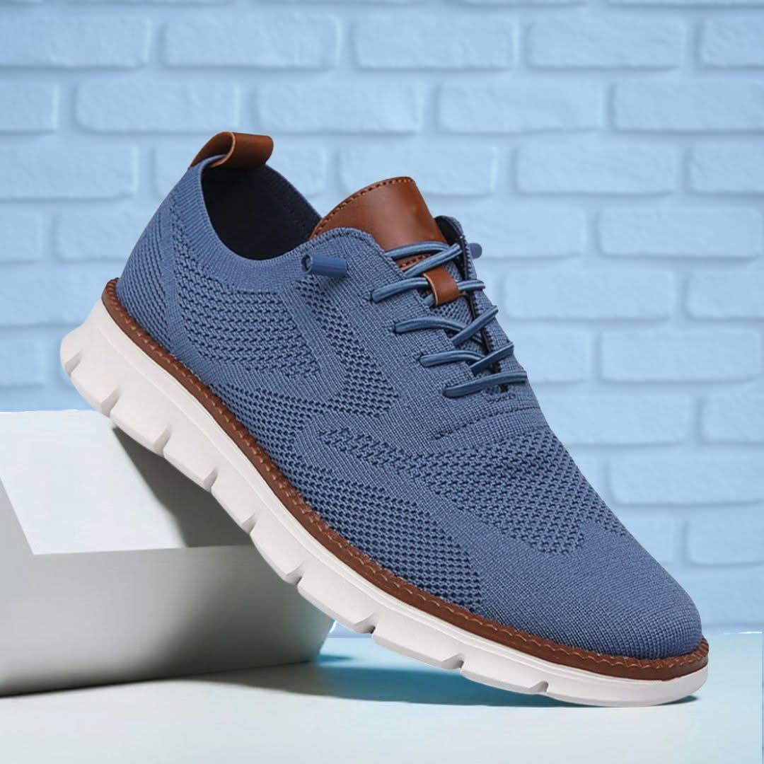 Scarpe ortopediche Giordano blu lateral view uomo
