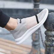 Grenio sneakers uomo rosa tessuto a maglia punta tonda vista frontale