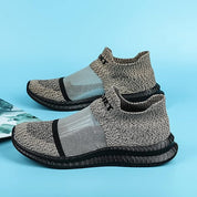 Dettaglio tomaia a maglia sneakers Grenio colore kaki