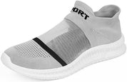 Sneakers uomo Grenio grigie indossate in contesto casual urbano
