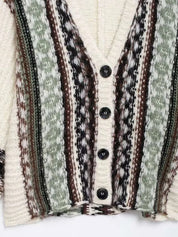 Vista posteriore del maglione oversize a trecce da donna Fiora