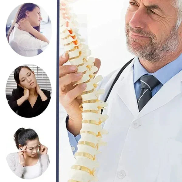 Nexivo massaggiatore ergonomico in uso sulla zona del trapezio