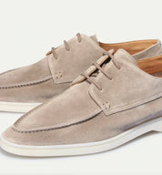 Mocassini casual eleganti uomo in pelle scamosciata - vista posteriore