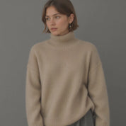 Elysia Maglione Dolcevita Oversize Donna in Cashmere | Maglia Morbida di Lusso