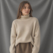 Elysia Maglione Dolcevita Oversize Donna in Cashmere | Maglia Morbida di Lusso