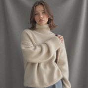 Elysia Maglione Dolcevita Oversize Donna in Cashmere | Maglia Morbida di Lusso