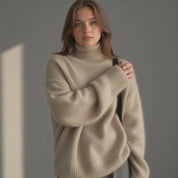 Elysia Maglione Dolcevita Oversize Donna in Cashmere | Maglia Morbida di Lusso
