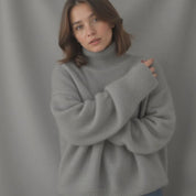 Elysia Maglione Dolcevita Oversize Donna in Cashmere | Maglia Morbida di Lusso