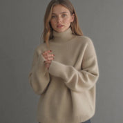 Elysia Maglione Dolcevita Oversize Donna in Cashmere | Maglia Morbida di Lusso