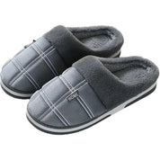 Pantofole unisex in cotone peluche grigio per uso domestico
