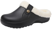 Pantofole Tobia nero e bianco con fodera in plush e suola leggera