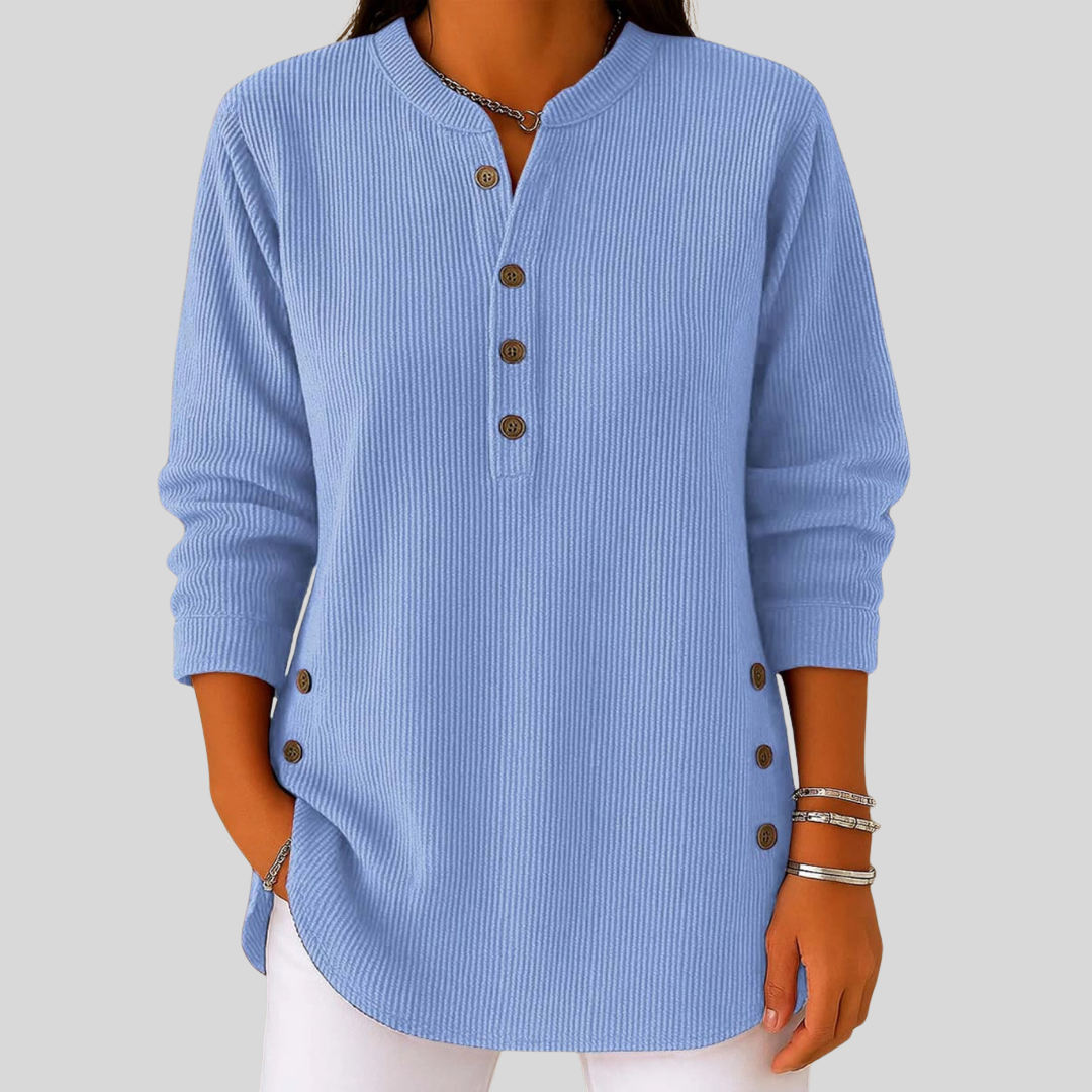 Pullover girocollo donna SERAPHINA™ con dettaglio bottoni laterali