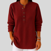 Pullover donna a coste morbide girocollo vestibilità versatile