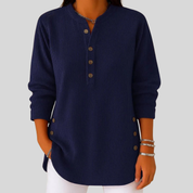 SERAPHINA™ pullover girocollo donna colore blu stile casual