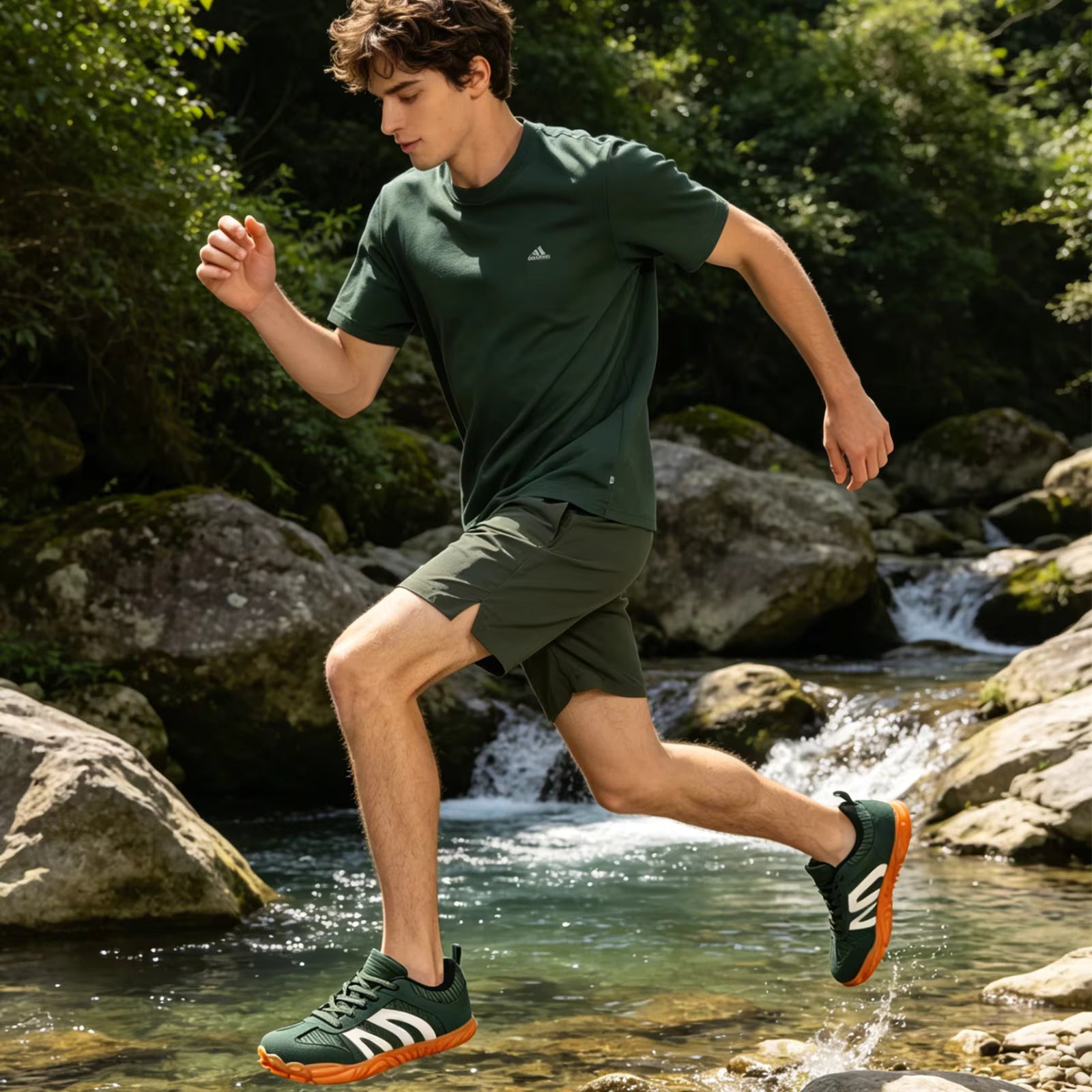 Coppia di sneakers Rovik kaki per uso quotidiano