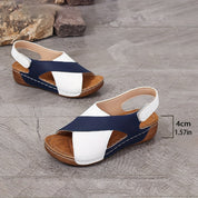 Sandali ortopedici verde acqua con chiusura slip-on comfort