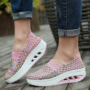 Sneakers donna Nova rosa con tallone rinforzato e materiale traspirante