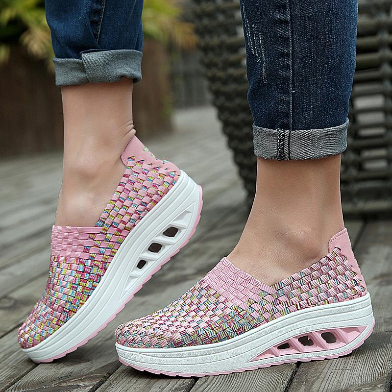Sneakers donna Nova rosa con tallone rinforzato e materiale traspirante