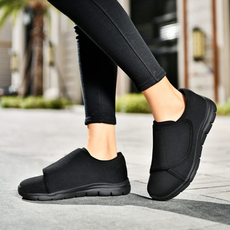 Scarpe ortopediche larghezza extra donna colore blu vista posteriore