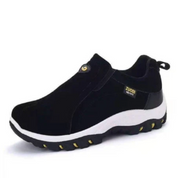 Calmiro scarpe ortopediche slip-on da uomo in nero con tomaia in mesh traspirante