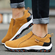 Scarpe ortopediche uomo Calmiro in grigio con design moderno e cuciture rinforzate