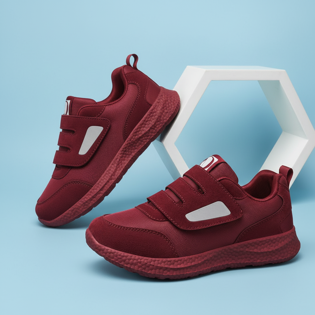Scarpe ortopediche Marco nere indossate da un uomo in ambiente urbano