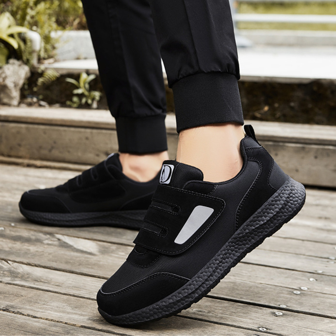 Scarpe ortopediche rosse da uomo Marco con chiusura in velcro