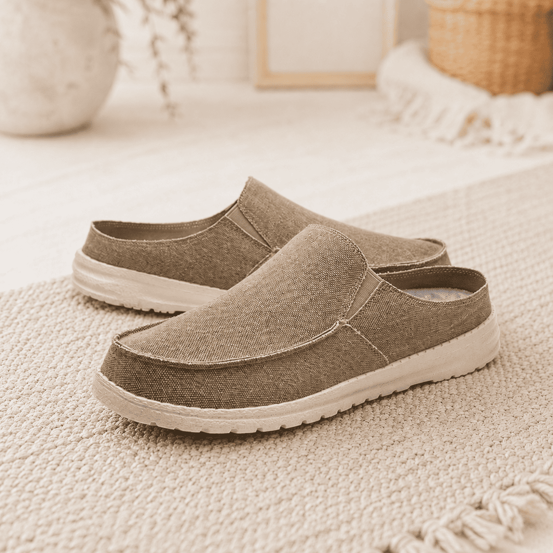 Scarpe senza lacci da uomo con suola ad assorbimento degli urti – vista laterale
