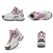 Vista frontale scarpe hiking impermeabili donna Vetta nere